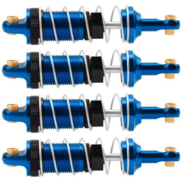 4Pack ShareGoo RC Car Shock Absorbers Metal Shocks Damper Compatible with MJX Hyper Go 14301 14302 14303 1/14 RC Car Upgrades Part (Blue)