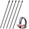 HobbyPark Universal Soft Plastic Antenna Tube with Cap Black for RC Car FPV Drone Quadcopter Boats Airplane 2.4G Receiver RX (5-Pack) (Black)
