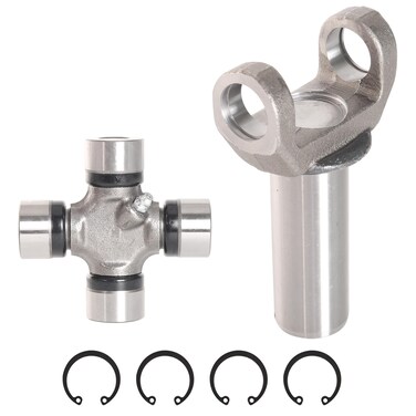 (2-3-6081X) Transmission Slip Yoke 1310 Series + (5-153X) U-Joint Kit, Compatible with GM Turbo 350 TH350 700R4, 26/27 Spines