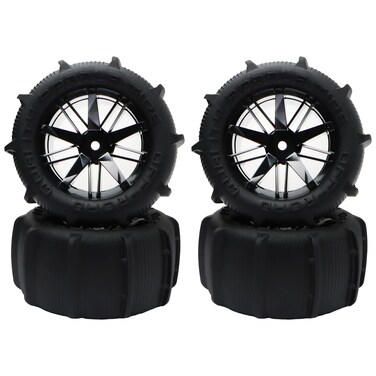 GDOOL 4 Pieces RC 1:16 Paddles Buggy Tires Hex 12mm Wheels for Snow Sand H16 16889 16890 16890A H16E H16BM H16GT H16DR HB17 144001 144002 124016 Master Off Road Car(4 PCS)