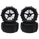GDOOL 4 Pieces RC 1:16 Paddles Buggy Tires Hex 12mm Wheels for Snow Sand H16 16889 16890 16890A H16E H16BM H16GT H16DR HB17 144001 144002 124016 Master Off Road Car(4 PCS)