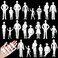 Namalu 50 Pcs White Unpainted Model People Figures 1: 25 Scale Model Trains Miniature Character Models Standing Little People Figures for Architectural Project Miniature Scenes DIY Mini Making