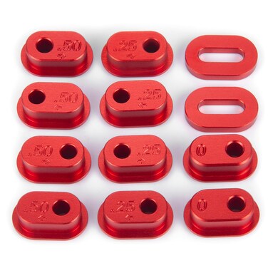CNszlan 1Set Aluminum 7075 Chain Tension Adjuster Set for LOSI 1/4 Promoto-MX Motorcycle (Red)
