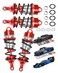 RCMYou Shock Absorber Upgrades for ARRMA 1/7 Felony 6S BLX,Infraction 6S BLX,Limitless Roller Speed Bash,4Pcs Front Rear RC Shocks Damper Parts,Adjustable Hop Ups,Replace #ARA330627,Red