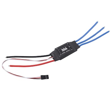 20A/30A/40A/50A/60A RC Brushless Motor ESC Electric 2-6S Speed Controller,UBEC 2A/3A 5V,1:1 Power Output,for RC Ship Underwater Propeller (30A)