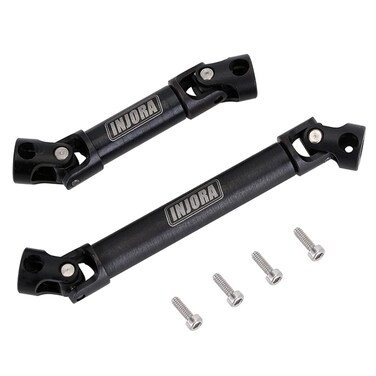 INJORA Steel Drive Shaft 2Pcs Center Drive Shaft for Axial SCX24 SCX24 C10 JLU Bronco Base Camp Upgrate Parts, 17g
