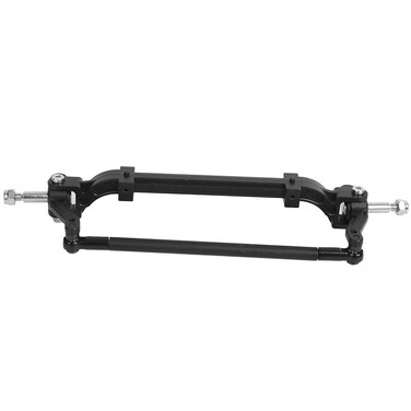 Lybunair Aluminium Alloy Front Steering Rod Link Pole Wheel Axle for 1/14 RC Tractor Truck (Black)