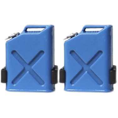 2Pcs RC Mini Fuel Tank,WONFAST Simulation Plastic Mini Fuel Tanks Decoration Accessory Compatible with 1/10 RC Rock Cralwer Car for TRX4 Axial SCX10 CC01 Wraith (Blue)