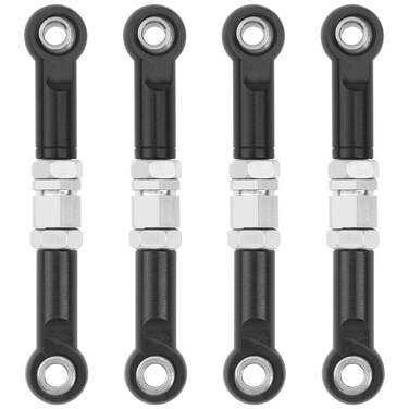 4Pcs ShareGoo Metal Steering Rod Servo Linkages Turnbuckle Compatible with Hyper Go MJX 16207 16208 16209 16210 H16BM H16GT H16DR 1/16 RC Car (Black)