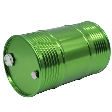 LAFEINA Metal 96mm/3.8in Oil Drum Fuel Tank Container for 1/10 D90 SCX10 Rock Crawler RC Car Decor Parts (Green)