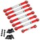 RZXYLRC Adjustable Stainless Steel Turnbuckles Set/Camber Links with Rod Ends Set for Traxxas Slash 4X4/2WD, Rustler4X4/2WD, Stampede 4X4/2WD VXL, Nitro Slash/Rustler Upgrade RC Car Parts (red)
