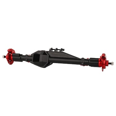 RZXYLRC Metal Complete Front Rear Axle with Caliper Brake disc for Axial RBX10 Ryft 1/10 RC Cralwer Car Upgrade Parts Accessories (red-Black, Rear)