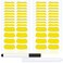 160 Pieces Sports Eye Stickers for Kids Football Eye Lettering Softball Baseball Face Stickers Lacrosse Fans Eye Strips with 2 Pencils for Party Game Sport Supplies(Yellow)