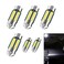 awlbed 6 PCS Car LED Double-tip Reading Light, 31mm 12V 400LM IP68 Waterproof Fast Response License Plate Light, Auto Lighting Replacement Accessories, Compatible with Most Car Models (White)