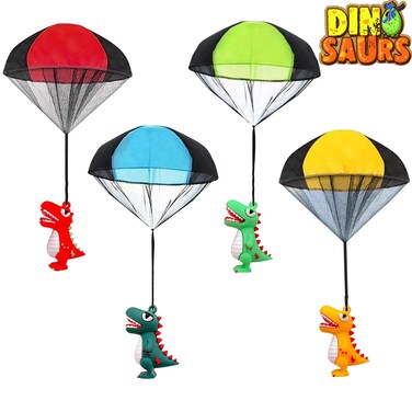 UURM Upgraded Parachute Toys for Kids Toddler Outdoor Play Toys Outside Toys for Kids Flying Toys Outdoor Game (Dinosaur)