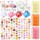 Rotatingpals 161 Pcs Mini Food Miniature Grocery Food Mini Shopping Cart Basket Supermarket Trolleys Doll House Accessories Drink Bottle Kids Toy Cosplay Game for Party Accessory
