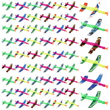 ONEST 60 Pieces Foam Gliders Planes for Kids Paper Airplane Party Favors Goodie Bag Stuffers Outdoor Flying Toys for Classroom Prizes Boys and Girls