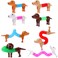 Easter Egg fillers, Dog pop Tubes, Easter Basket Stuffers, Dog fidgets, Stretch Dog Toy, Dog Party Favors,Small Toys,Dog Toys for Kids,Autism Sensory Products（4 Pack Dog）
