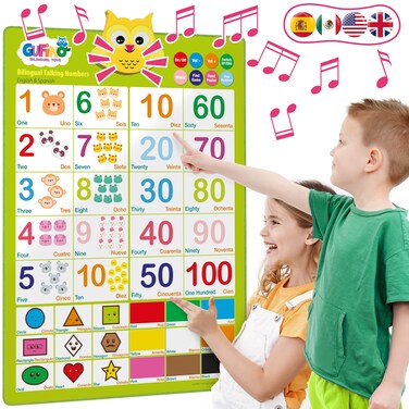 Bilingual Toddler Interactive Toys - English &amp; Spanish ABC Learning for Toddlers. Numbers for Toddlers, Colors, Songs! Educational Toys for 3 Year Old Kids. Best Learning &amp; Education Toys by GUFINO