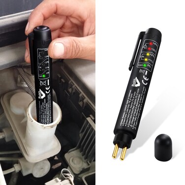 Brake Fluid Liquid Tester Pen, DOT 3 DOT 4 DOT 5.1 Brake Fluid Liquid Tester Pen, Car Diagnostic Testing Tool with 5 LED Indicators, Car Accessories Hydraulic Fluid Liquid Oil Moisture Analyzer