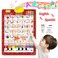 Ploura Bilingual Learning Toys for Toddlers 3+ / Spanish Learning Toys for Toddlers 3+ / Talking Alphabet Poster with Piano &amp; Songs