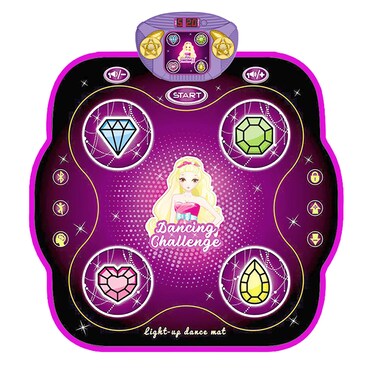 VigorFun Dance Mat with Music - Fun Dancing Game Pad for Kids, Adjustable Volume, Various Game Modes - Ideal Birthday for Boys Girls Ages 5 6 7 8 9 (Bright Purple)