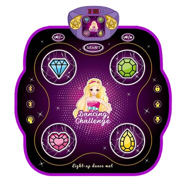 VigorFun Dance Mat with Music - Fun Dancing Game Pad for Kids, Adjustable Volume, Various Game Modes - Ideal Birthday for Boys Girls Ages 5 6 7 8 9 (Dark Purple)