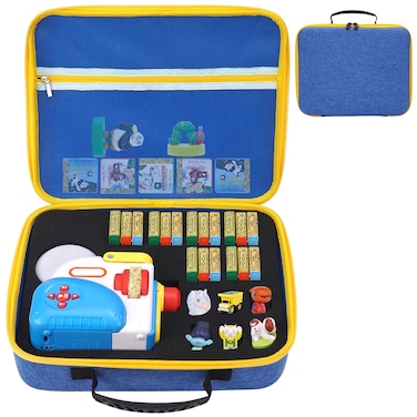 MGZNMTY Storage Case Compatible with Little Tikes Story Dream Machine Books for Kids, Storybook Projector Audio Play and Character Collection Toddler Toys Gifts Travel Box (Only Case) (Blue)