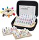 ESSAJOY Dominoes Set for Adults and Kids Dominoes Set Double Six in Wine Wooden Case Double 6 Professional Domino Set 28 pcs Standard Domino Set 28 Tiles