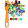 Dacefloy Magnetic Wands and Bingo Chips Set Magnet Wand 100 Multicolour Metal Ringed Discs Science STEM Kit Learning Accessories Family Game Night Tokens