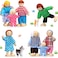 10 Pcs Wooden Dollhouse Set of Mini People Figures Dollhouse Dolls Wooden Doll Pretend Play Figures Accessories for Pretend Dollhouse Toy (Pretty Style)