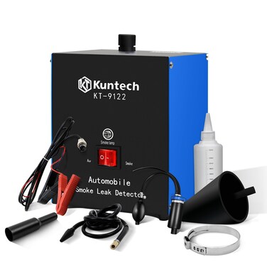 Kuntech Automotive Smoke Machine Built-in Air Pump, 12V DC Smoke Leak Detector for Pipe System, Fuel Leakage, Leakage Diagnostic Tester for All Cars