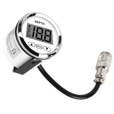 Boat Depth Finder With Transducer Depth Sounder White Depth Sounder Waterproof Dash Depth Finder Transducer With White Backlight For Yachts Boats