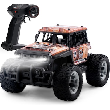 KB KAIBO 1:20 Scale Remote Control Car, 2.4GHz All Terrain Monster Truck Toys for Ages 3-12 Boys, 20 Km/h Off Road Rc Cars for 3 4 5 6 7 8 9 10 11 12 Year Old Boy Birthday Gift Christmas-(Yellow)