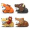 Toy Cars Monster Trucks Animal Race Cars Toy, Push and Go Pull Back Car, 4Pack Tiger Lion Wild Ox Wolf,Friction Power Car, 3 Year Old Boys Girls, Toddlers Age 3,4,5,6,7 Year Animal Game Car Toys