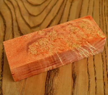 Stabilized BURL Wood Wooden Block Turning Blank Handle Blade Knives Knife Cactus Juice Stabilizing (#419)