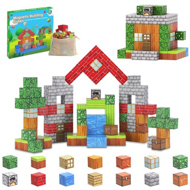 Dulsaera Magnetic Blocks Toys for Boys &amp; Girls Age 6 7 8 9 10, Stacking Building Toys for Toddlers Fidget Cubes Sensory Toy for Kids