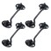 Antrader Barn Door Lock, Solid Stainless Steel Hook and Eye Latch for Cabin Door Gate Closet Door Window with Mounting Screws, 4-Inch Black, Pack of 4
