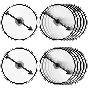 Chivao 10 Sets Game Spinner Wheel Square Blank Game Spinners Erasable Game Spinner Board with Plastic Rotating Arrows Math Spinner for Game Prizes (4 x 4 Inch)