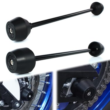Xitomer Front + Rear Axle Sliders Fit for 2024 Tenere700 XTZ690 2021 2022 2023 2024 XTZ690 Axle Fork Slider Motorcycle Axle Fork Slider Crash Pads Sliders Wheel Protector