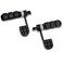 FOVPLUE Foot Pegs w/Heel Rest, Anti-Vibe Footrests w/Heel Support/Stirrups for Harley Sportster Softail Dyna FXWG FXR, Black
