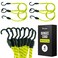Bungee Cords With Hooks, Bungee Straps, Bungee Cord, Flat Bungee Cords With Hooks, Long Bungee Cords With Hooks, Elastic Straps With Hooks, For Tie Down, Trunk, Moving, Flat, Yellow, 48 Inch Long, 4PK