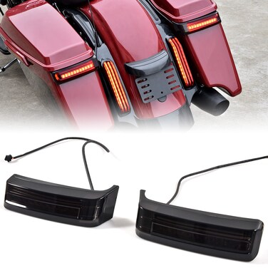 VEISUTOR LED Saddlebag Tail Light for Ultra Limited 14-23, LED Side Luggage Run Brake Turn Signal Tail Light Lamp for Harley Touring Street Road Electra Glide Ultra Limited Classic CVO 2014-2023