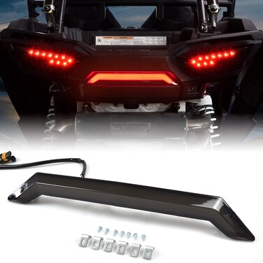 SAUTVS UTV Center Tail Light 3rd Third Brake Light, Smoked Black Rear Center Accent Lamp Taillight Stop Light for Polaris RZR XP 1000/ XP4 1000 2014-2018 Accessories (1PCS)