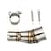 Xintre Motorcycle Exhaust Mid Pipe, Exhaust Pipe Muffler Adapter Connect Pipe with Clamps Compatible with Kawasaki Ninja 250 300 2008-2017, Ninja Z250 Z300 2008-2017