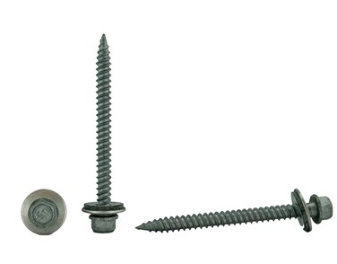 #9 x 2" Hex Washer Head Metal Roof Screw. Multiple Sizes. Self Starting/self Tapping Metal to Wood, Sheet Metal Roofing, siding Screws with EPDM Washer Seal. for Corrugated Roofing.(#9 x 2")