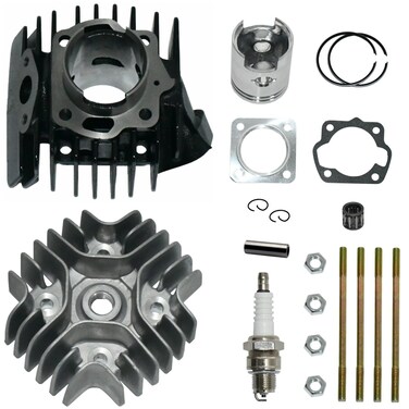 Tupo 41mm 50cc Cylinder Head Piston Ring Gasket Top End Rebuild Kit Compatible with Suzuki LT50 LT 50 1984-1987, JR50 1985-2006, LTA50 2002-2005