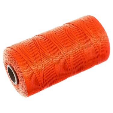 Twisted Nylon Mason Line (1100 Feet, Fluorescent Orange) - Twine String