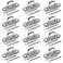 TERMATH 12 Pcs Stainless Steel Pad Eye Plate U Hooks 1.8 inches String Lights Hook,Plant Hangers with Screws Anchors