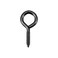 uxcell 0.15"x1.2" Screw Eye Hooks Self Tapping Screws Screw-in Hanger Eye-Shape Hooks Black 14pcs for Tie-Downs, Lifting and Securing Cables Wires